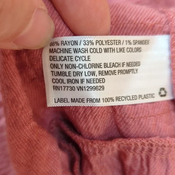 KNOX ROSE Flutter Short Sleeve Textured Tiered A-Line Dress w Pockets Coral XXL - Picture 8 of 8